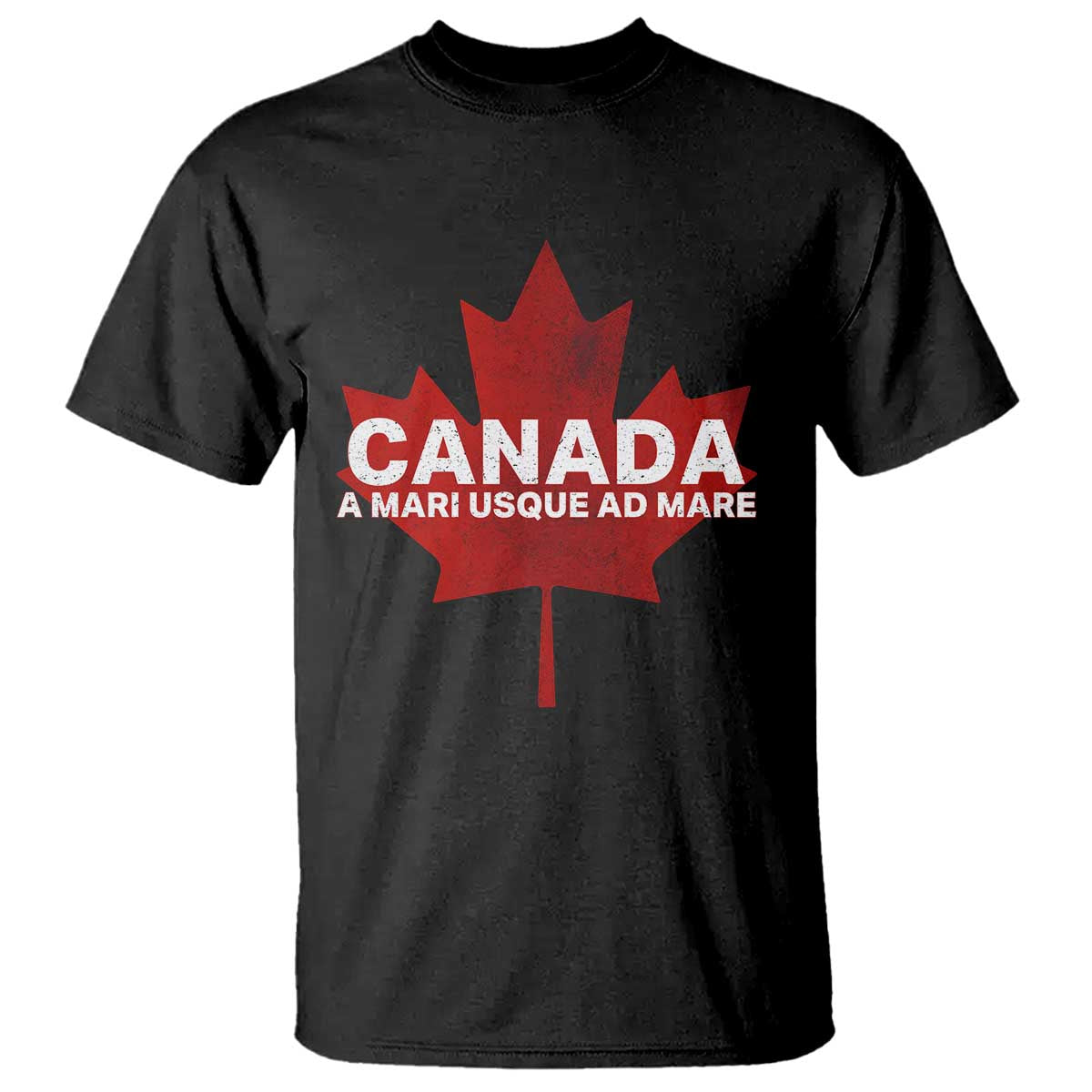 Funny Canada A Mari Usque Ad Mare T Shirt Canadian Flag Patriotic TS11 Black Print Your Wear