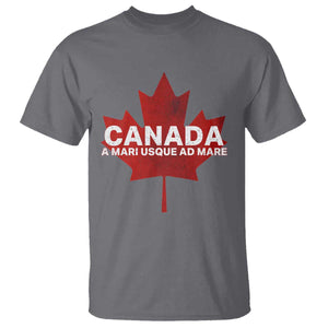Funny Canada A Mari Usque Ad Mare T Shirt Canadian Flag Patriotic TS11 Charcoal Print Your Wear