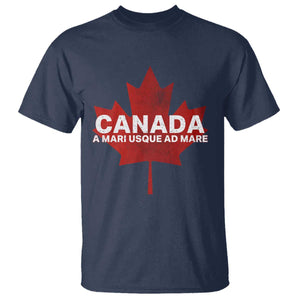 Funny Canada A Mari Usque Ad Mare T Shirt Canadian Flag Patriotic TS11 Navy Print Your Wear