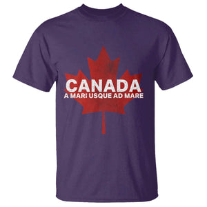 Funny Canada A Mari Usque Ad Mare T Shirt Canadian Flag Patriotic TS11 Purple Print Your Wear