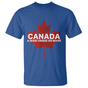 Funny Canada A Mari Usque Ad Mare T Shirt Canadian Flag Patriotic TS11 Royal Blue Print Your Wear