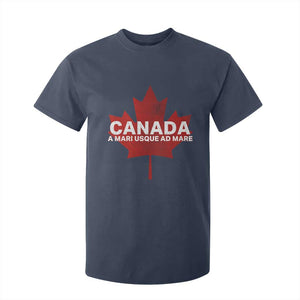 Funny Canada A Mari Usque Ad Mare T Shirt For Kid Canadian Flag Patriotic TS11 Navy Print Your Wear
