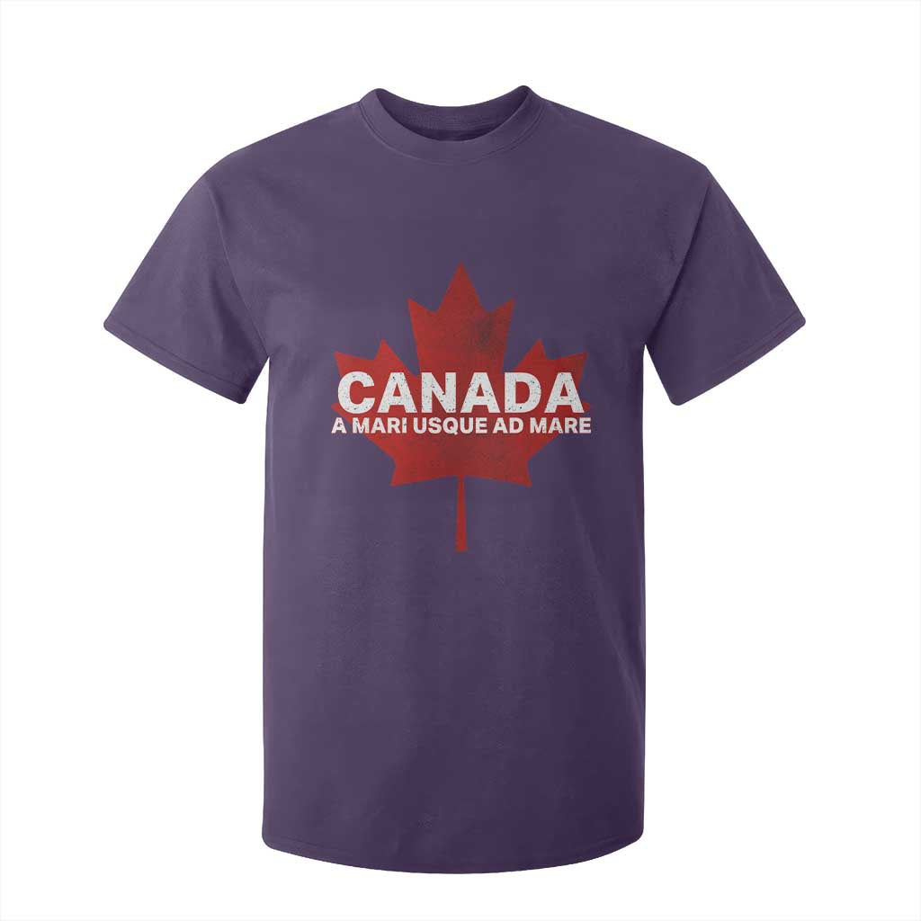 Funny Canada A Mari Usque Ad Mare T Shirt For Kid Canadian Flag Patriotic TS11 Purple Print Your Wear