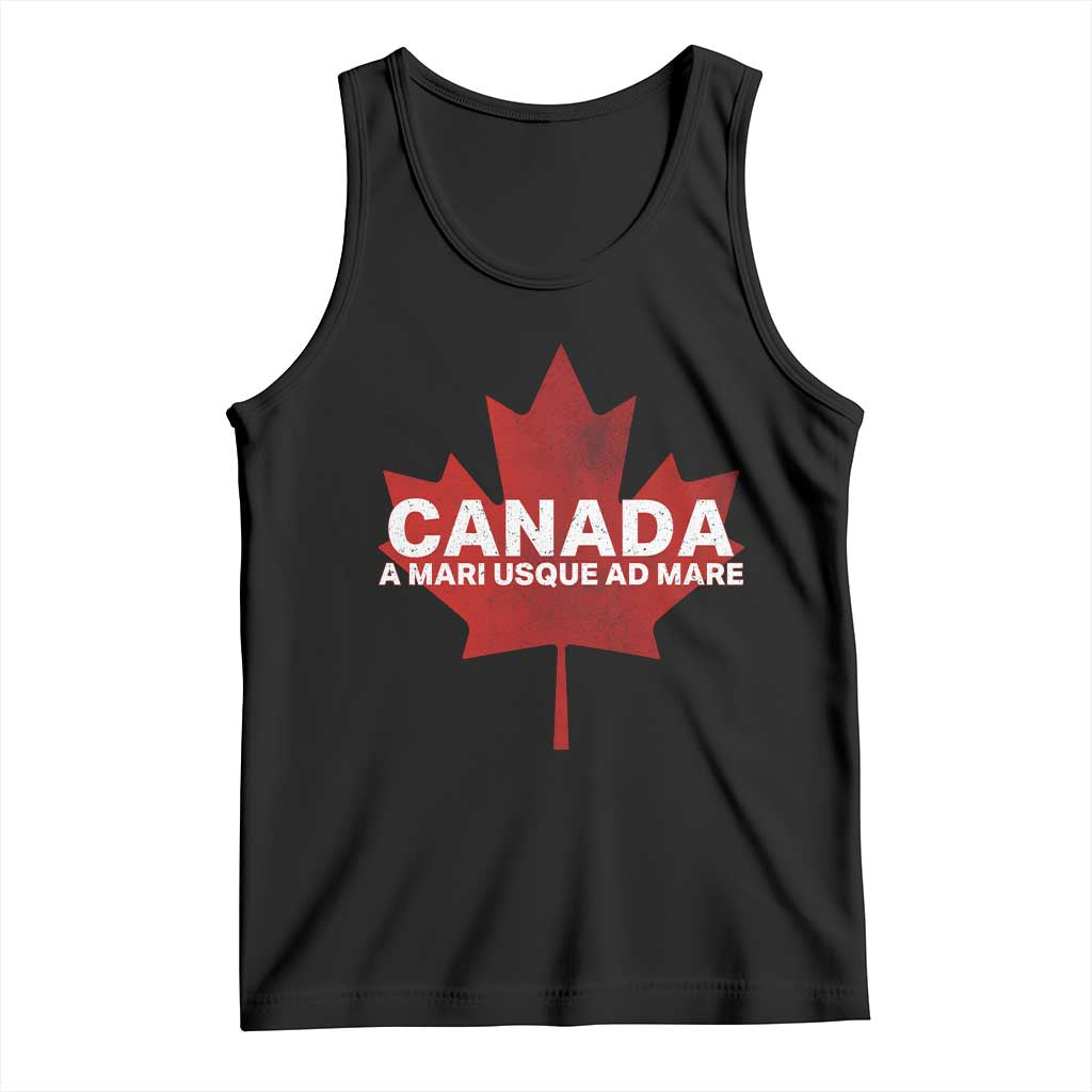 Funny Canada A Mari Usque Ad Mare Tank Top Canadian Flag Patriotic TS11 Black Print Your Wear