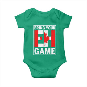 Funny Canada Pride Bring Your Eh Game Baby Onesie Canadian Flag TS11 Irish Green Print Your Wear