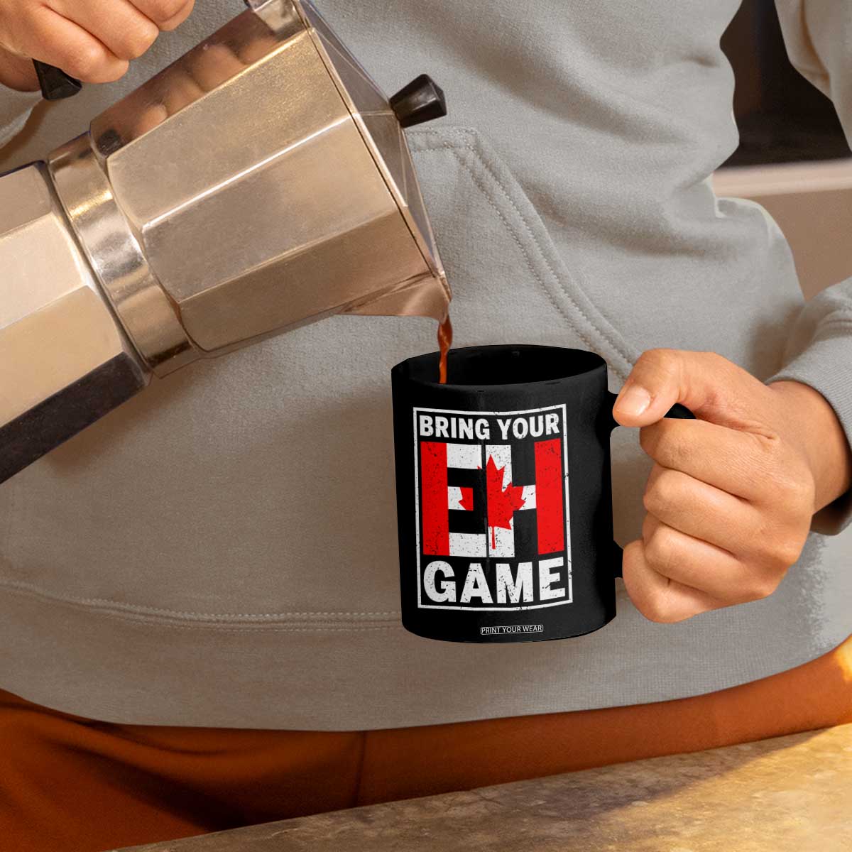 Funny Canada Pride Bring Your Eh Game Coffee Mug Canadian Flag TS11 Print Your Wear