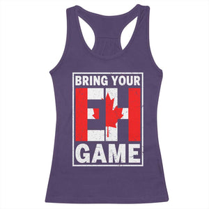 Funny Canada Pride Bring Your Eh Game Racerback Tank Top Canadian Flag TS11 Purple Print Your Wear