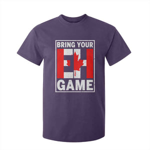 Funny Canada Pride Bring Your Eh Game T Shirt For Kid Canadian Flag TS11 Purple Print Your Wear