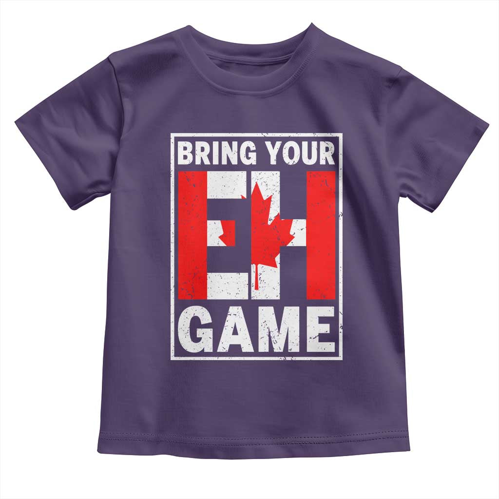 Funny Canada Pride Bring Your Eh Game Toddler T Shirt Canadian Flag TS11 Purple Print Your Wear