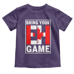 Funny Canada Pride Bring Your Eh Game Toddler T Shirt Canadian Flag TS11 Purple Print Your Wear