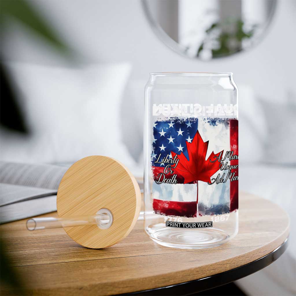 Funny Canadian American Glass Can Dual Citizen Liberty Or Death A Mari Usque Ad Mare TS11 Print Your Wear