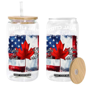Funny Canadian American Glass Can Dual Citizen Liberty Or Death A Mari Usque Ad Mare TS11 Black Print Your Wear