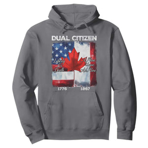 Funny Canadian American Hoodie Dual Citizen Liberty Or Death A Mari Usque Ad Mare TS11 Charcoal Print Your Wear