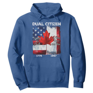 Funny Canadian American Hoodie Dual Citizen Liberty Or Death A Mari Usque Ad Mare TS11 Royal Blue Print Your Wear
