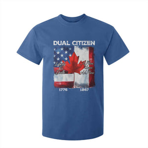 Funny Canadian American T Shirt For Kid Dual Citizen Liberty Or Death A Mari Usque Ad Mare TS11 Royal Blue Print Your Wear