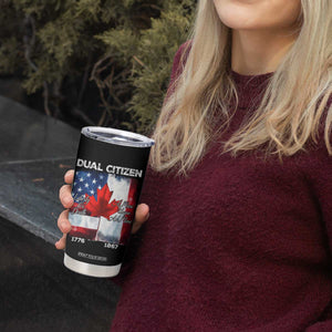 Funny Canadian American Tumbler Cup Dual Citizen Liberty Or Death A Mari Usque Ad Mare TS11 Print Your Wear