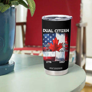 Funny Canadian American Tumbler Cup Dual Citizen Liberty Or Death A Mari Usque Ad Mare TS11 Print Your Wear