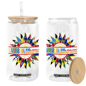 Funny Caribbean American Heritage Month Glass Can Flower TS11 Black Print Your Wear