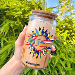 Funny Caribbean American Heritage Month Glass Can Flower TS11 Print Your Wear