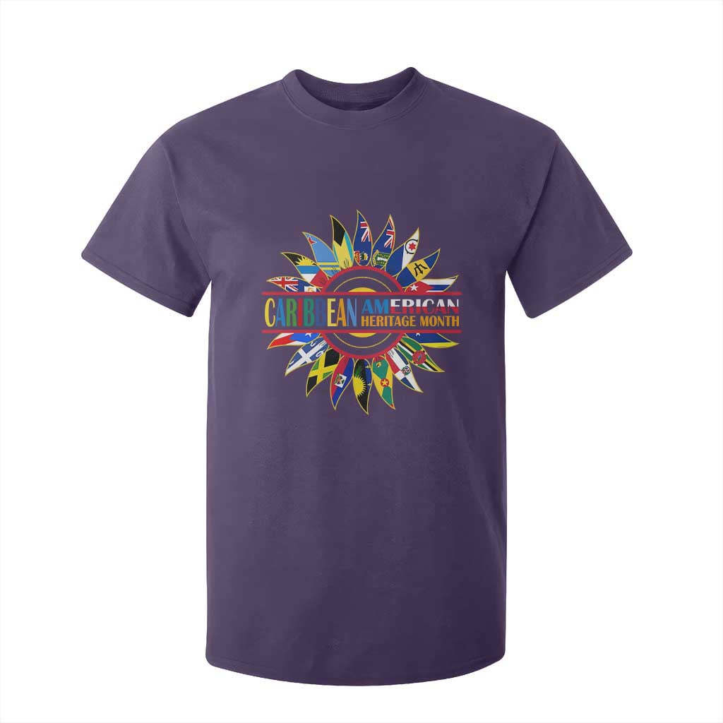Funny Caribbean American Heritage Month T Shirt For Kid Flower TS11 Purple Print Your Wear