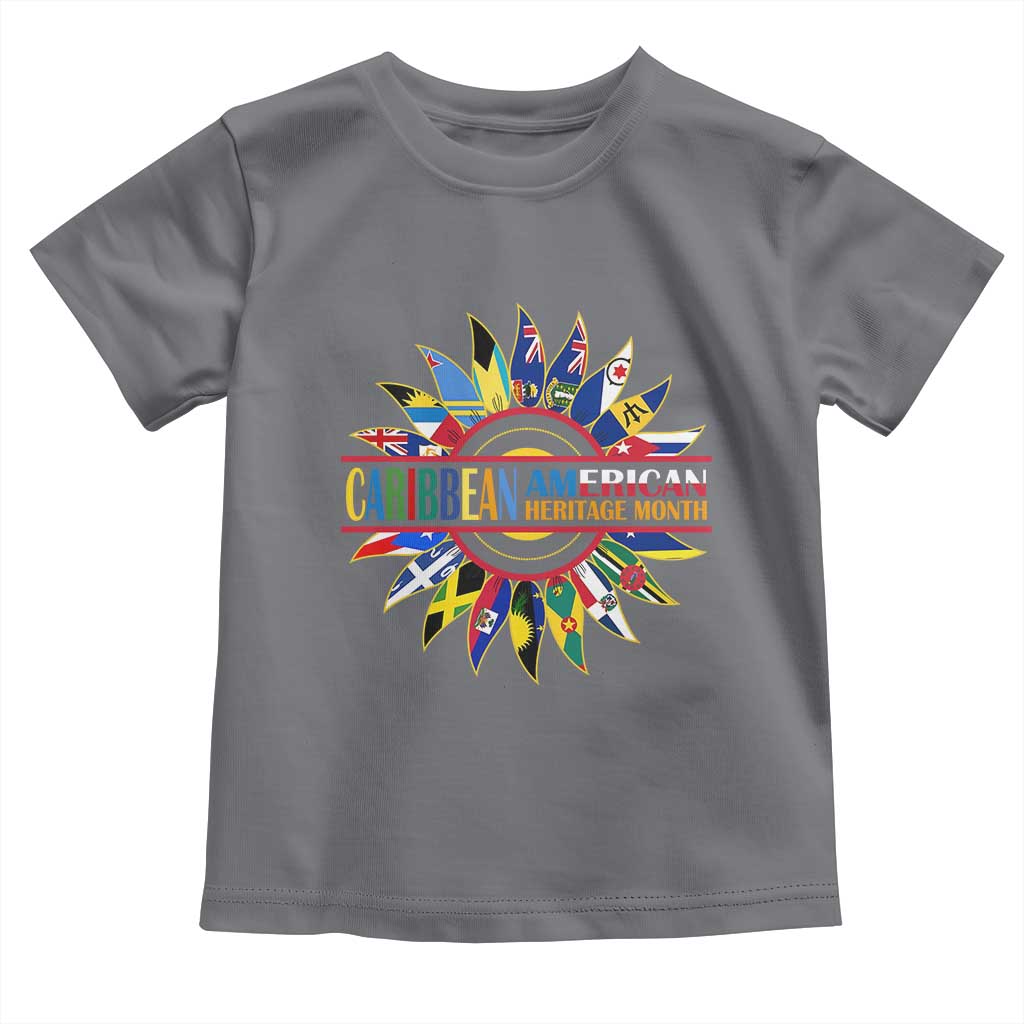 Funny Caribbean American Heritage Month Toddler T Shirt Flower TS11 Charcoal Print Your Wear