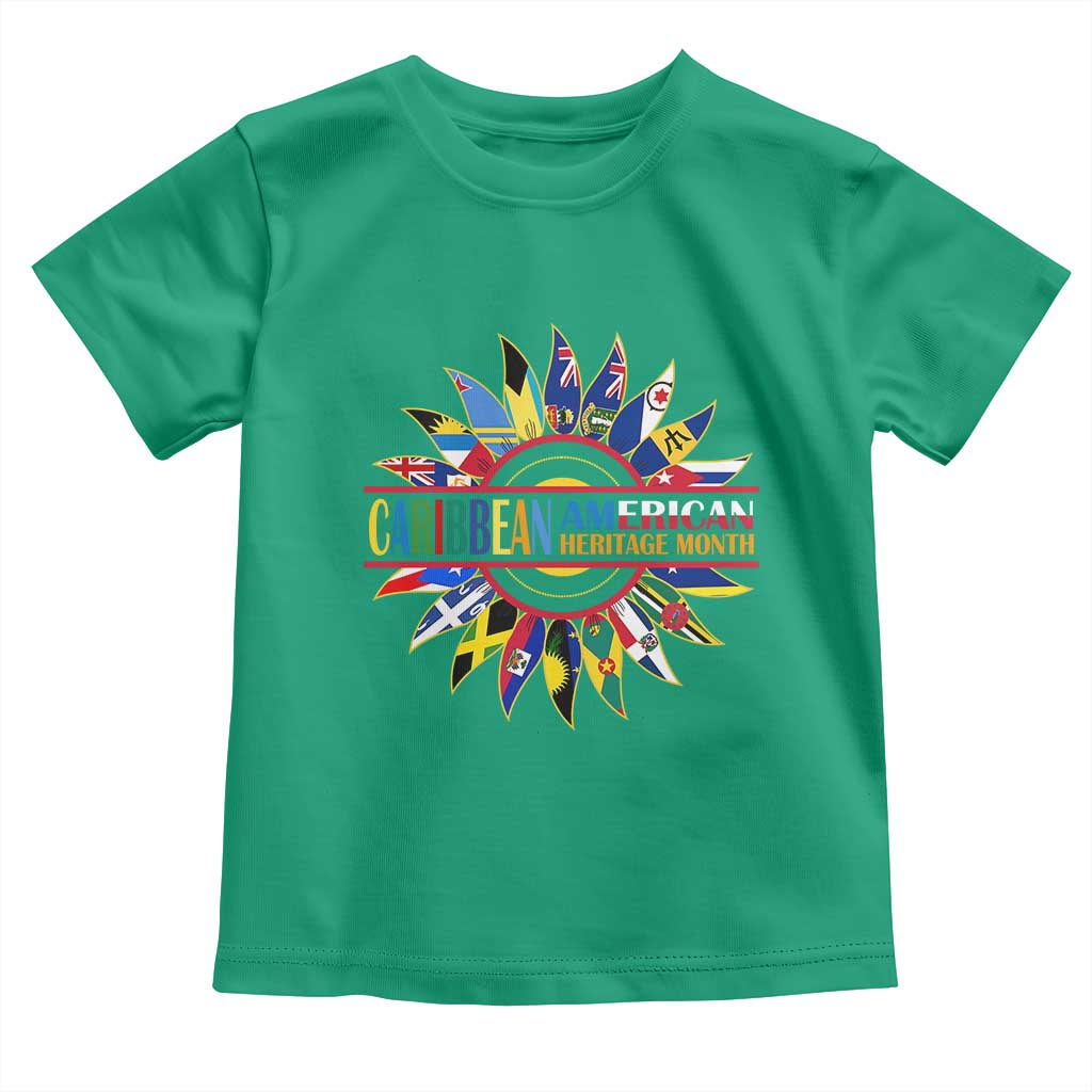 Funny Caribbean American Heritage Month Toddler T Shirt Flower TS11 Irish Green Print Your Wear