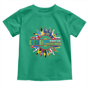 Funny Caribbean American Heritage Month Toddler T Shirt Flower TS11 Irish Green Print Your Wear