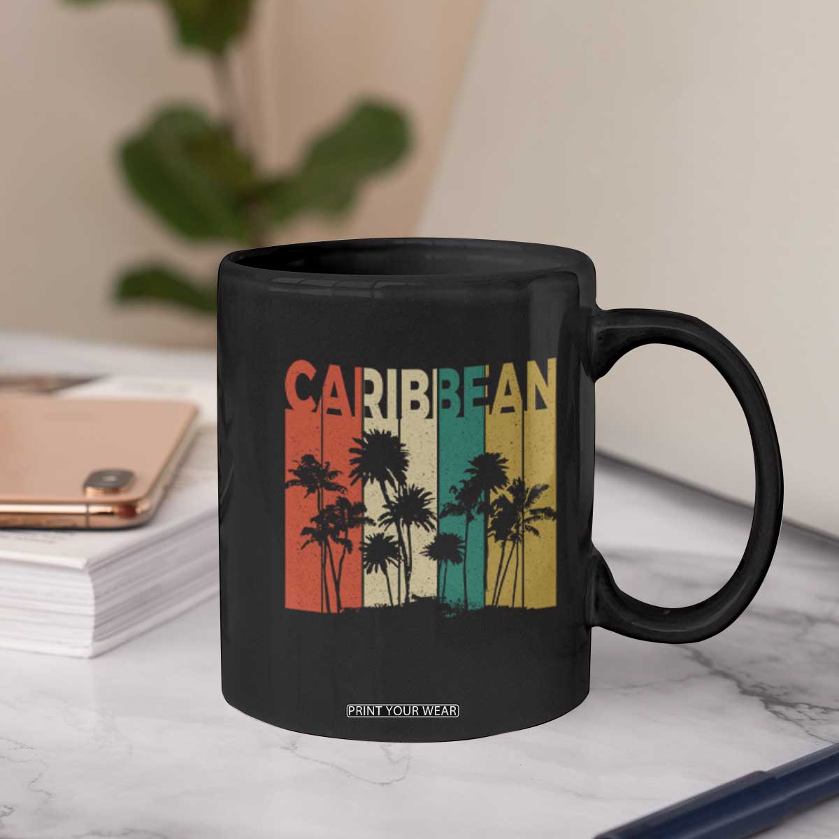 Funny Caribbean Vintage Palm Tree Sunset Summer Beach Vacation Coffee Mug TS11 Print Your Wear