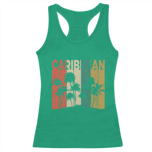 Funny Caribbean Vintage Palm Tree Sunset Summer Beach Vacation Racerback Tank Top TS11 Irish Green Print Your Wear