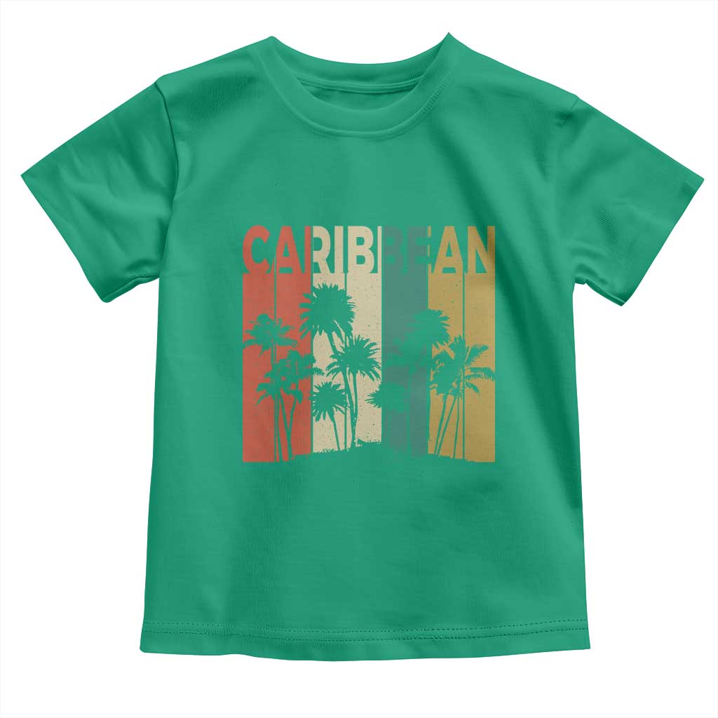 Funny Caribbean Vintage Palm Tree Sunset Summer Beach Vacation Toddler T Shirt TS11 Irish Green Print Your Wear