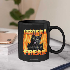 Funny Cat Meme Coffee Mug Certified Freak TS09 Print Your Wear