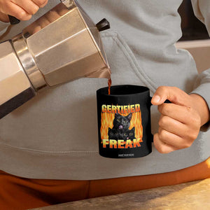 Funny Cat Meme Coffee Mug Certified Freak TS09 Print Your Wear