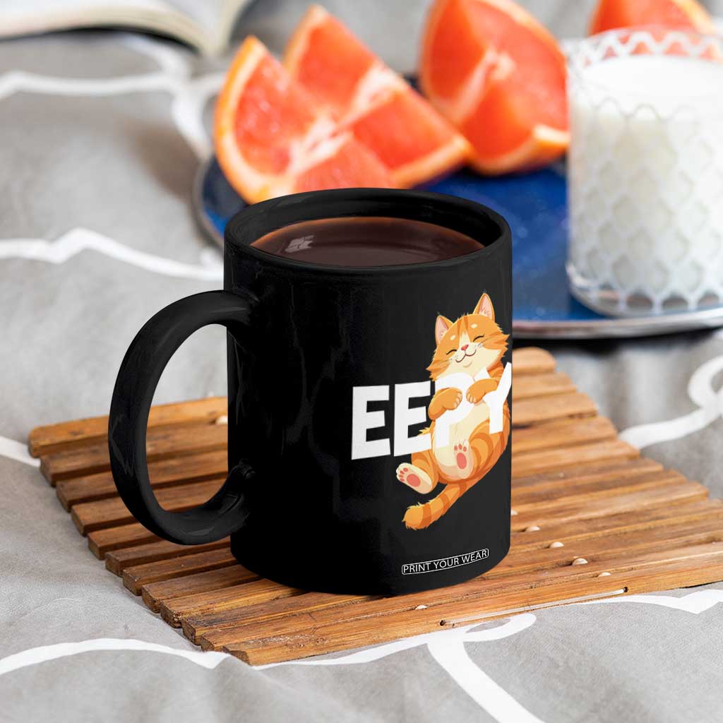 Funny Cat Meme Coffee Mug Eepy Cat Silly Sleepy Cat TS09 Print Your Wear