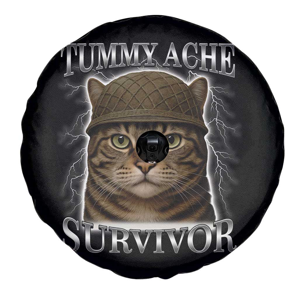 Funny Cat Meme Humor Spare Tire Cover Tummy Ache Survivor Lightning Cats Parody TS02 Print Your Wear