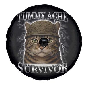 Funny Cat Meme Humor Spare Tire Cover Tummy Ache Survivor Lightning Cats Parody TS02 Print Your Wear