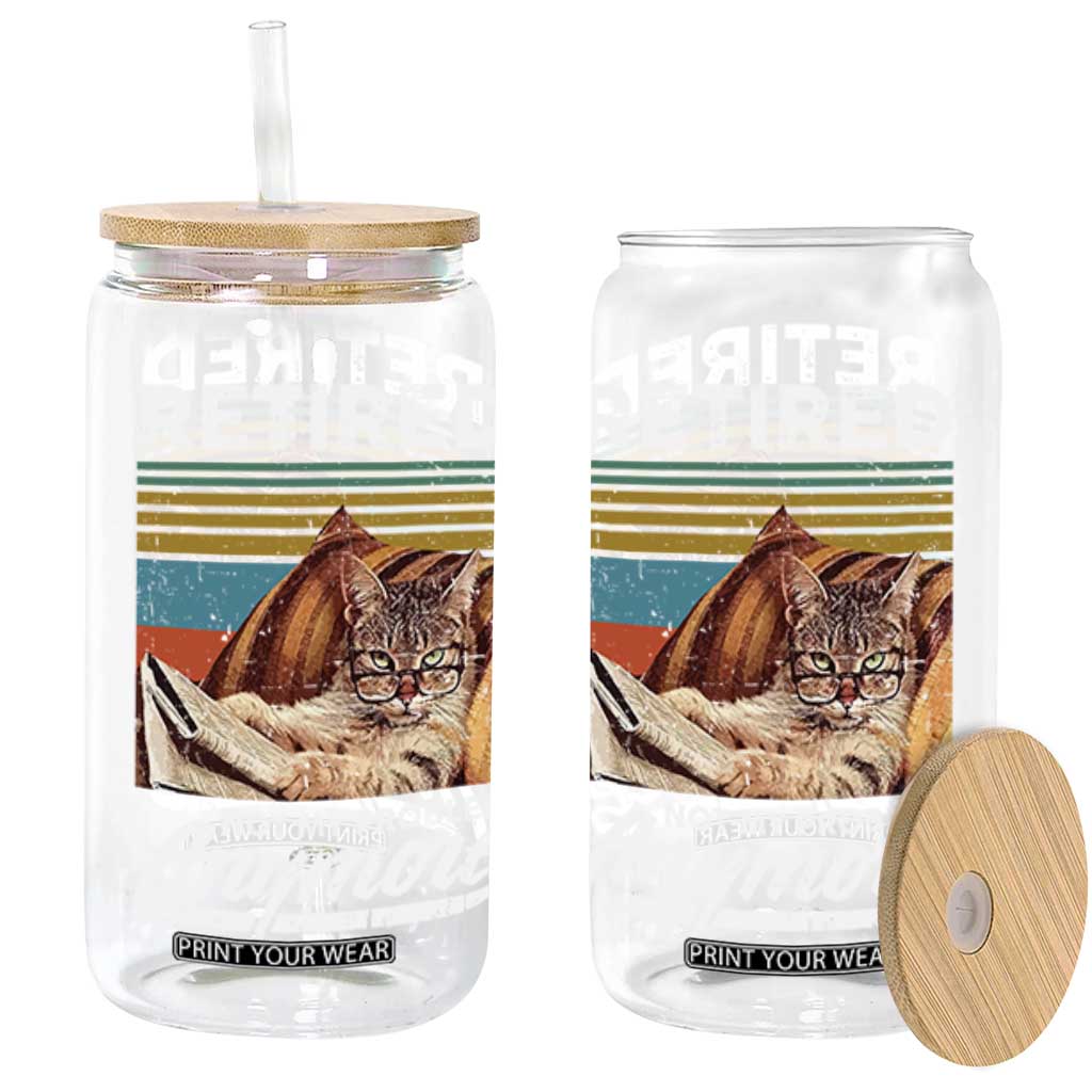 Funny Cat Retired Glass Can Not My Problem Anymore 90s Vintage Style TS10 Black Print Your Wear