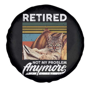 Funny Cat Retired Spare Tire Cover Not My Problem Anymore 90s Vintage Style TS10 Print Your Wear
