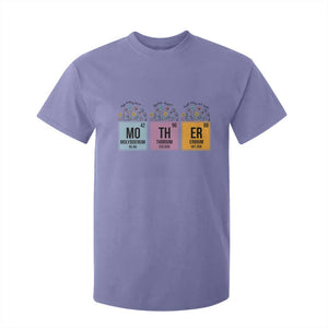 Funny Chemist Mom T Shirt For Kid Mother Flowers Periodic Table TS11 Violet Print Your Wear