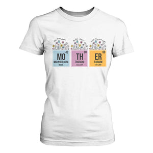 Funny Chemist Mom T Shirt For Women Mother Flowers Periodic Table TS11 White Print Your Wear