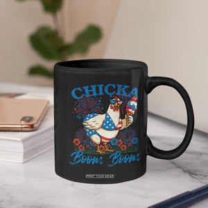 Funny Chicka Boom Boom 4th Of July Coffee Mug Patriotic Farmers Chicken Lover TS11 Print Your Wear