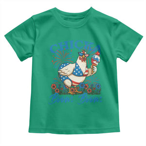 Funny Chicka Boom Boom 4th Of July Toddler T Shirt Patriotic Farmers Chicken Lover TS11 Irish Green Print Your Wear