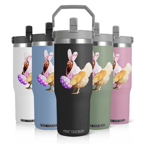 Funny Chicken Bunny Flip Straw Tumbler Happy Easter Eggs Farm TS02 Print Your Wear