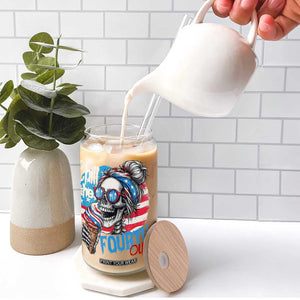 Funny Chill The Fourth Out 4th Of July Glass Can Patriotic Skeleton Popsicle US Flag TS11 Print Your Wear