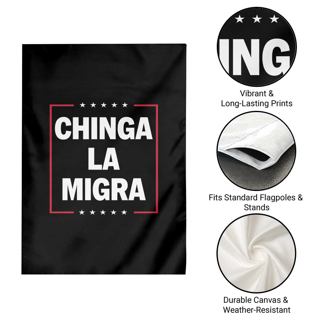 Funny Chinga La Migra Garden Flag Star Stripes TS11 Print Your Wear