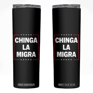 Funny Chinga La Migra Skinny Tumbler Star Stripes TS11 Black Print Your Wear