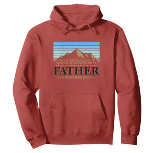 Funny Christian Father Hoodie The Righteous Man Walks In His Integrity Fathers Day TS11 Red Print Your Wear