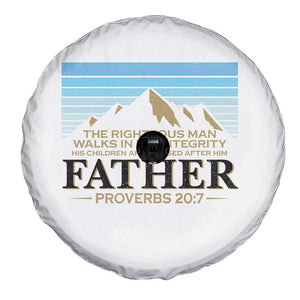 Funny Christian Father Spare Tire Cover The Righteous Man Walks In His Integrity Fathers Day TS11 Print Your Wear