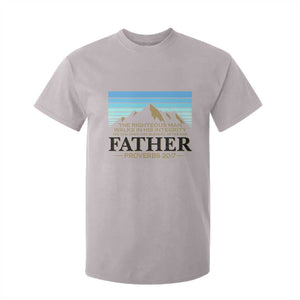 Funny Christian Father T Shirt For Kid The Righteous Man Walks In His Integrity Fathers Day TS11 Ice Gray Print Your Wear