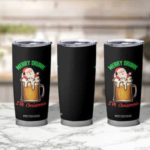 Funny Christmas Beer Tumbler Cup Merry Drunk I'm Xmas Wasted Santa TS11 Print Your Wear