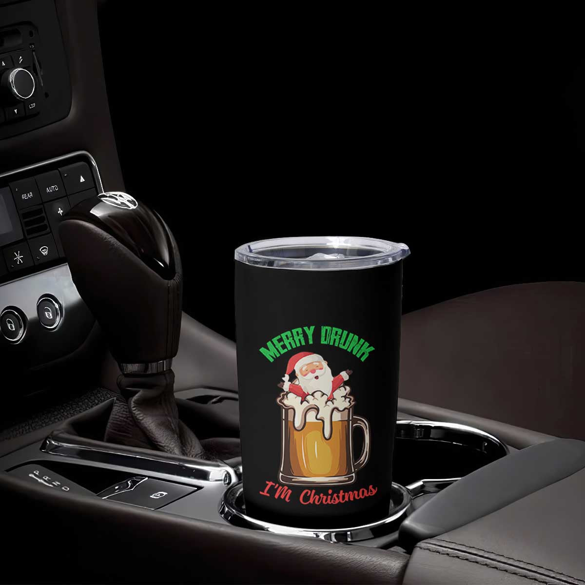 Funny Christmas Beer Tumbler Cup Merry Drunk I'm Xmas Wasted Santa TS11 Print Your Wear